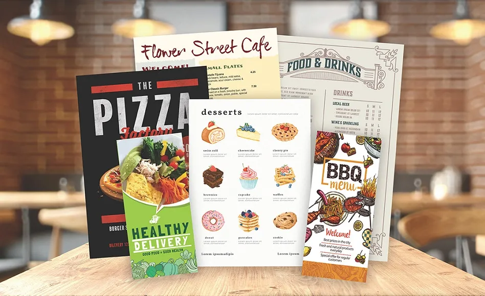 Menu printing Guildford